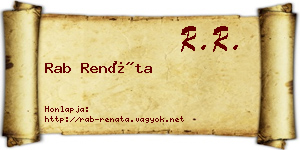 Rab Renáta névjegykártya